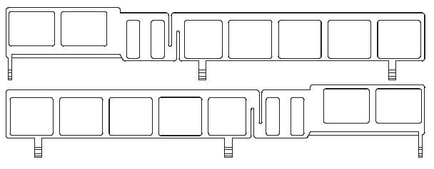 Seitenfenster rechts+links, Endwagen B