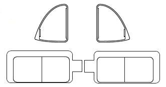Fenster, rechts+links (Führerhaus)