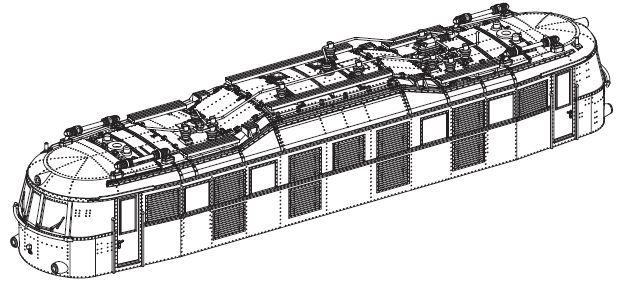 Gehäuse komplett (ohne Pantographen)