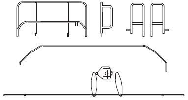 Leitg./Handstg. rotbraun Handrails/conduitRAL8012