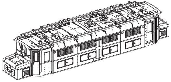 Gehäuse, komplett ohne Stromabnehmer