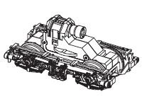 Getriebe hinten, kmpl.