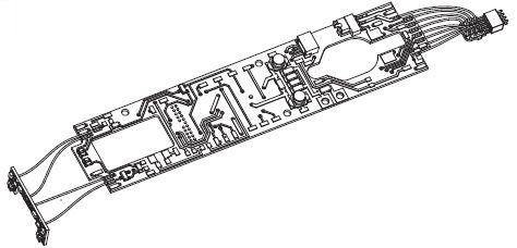 Hauptplatine m. Bel.-Platine + Kabel (Stecker)