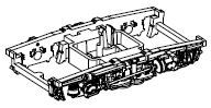 Drehgestell m. Stoßdämpfer + LM