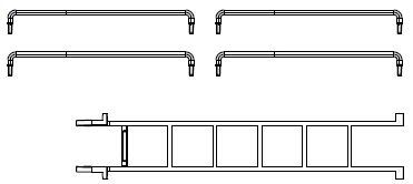 Handstangen (4x) und Leiter