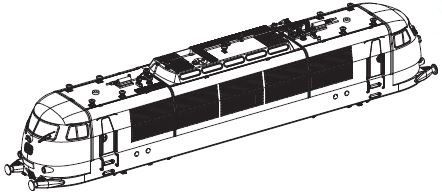 Gehäuse komplett (ohne Stromabnehmer)