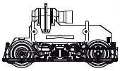 Getriebe m. Drehgestell 1 - DC (Federpaket)