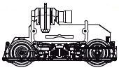 Getriebe m. Drehgestell 1 - AC (Federpaket)