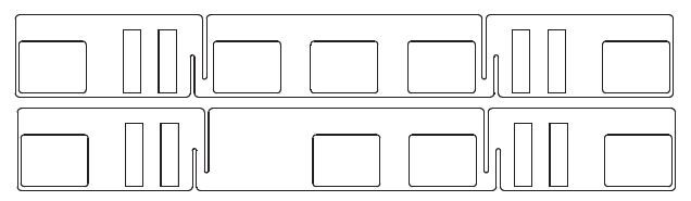 Fensterband, rechts + links