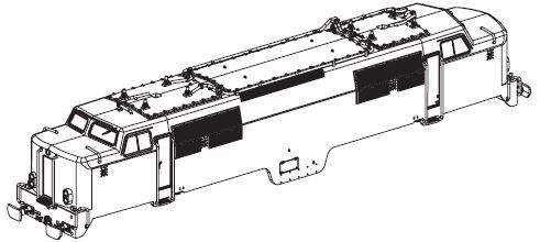 Gehäuse, vst. (o. Stromabnehmer)