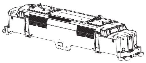 Gehäuse, vst. (o. Stromabnehmer)