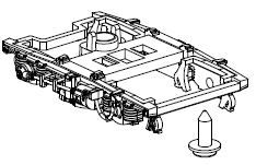 Drehgestell, Bremsgestänge 4x, Achsgenerator Kardan, Schraube