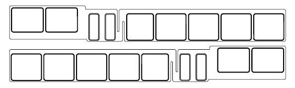 Seitenfenster EW B, rechts + links