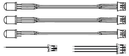 LED + Kabel für Frontbeleuchtung