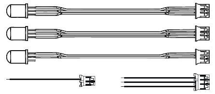 LED + Kabel für Frontbeleuchtung