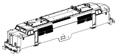 Gehäuse, vst. (o. Stromabnehmer)