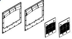 Kühlergitter mit Abdeckung