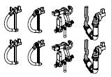 Bremsschlauch re/li 4x, Kuppelhaken kompl. 2x Heizleitung 2x