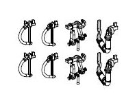 Bremsschlauch re/li 4x, Kuppelhaken kompl. 2x Heizleitung 2x