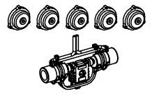 5x Achslagerdeckel ohne Loch, Lichtmaschine Achse