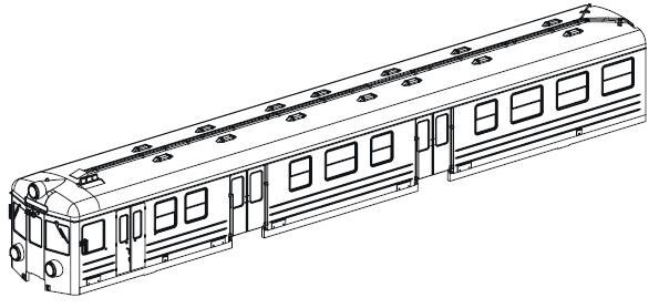 Gehäuse Endwagen (Steckerseite)