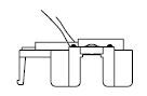 Drehgestellhalter vorn mit Schleiffedern, Kabel kurz