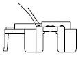 Drehgestellhalter hinten mit Schleiffedern, Kabel lang