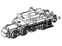 Rahmen mit Getriebe, hinten, komplett