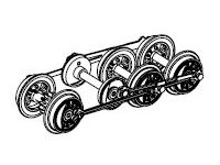 Rads&auml;tze mit Treibstangen (vorne)