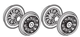 Radsatz mit Zahnrad (2 Stck.) AC