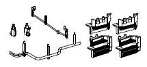 Rahmen Teile, Unterbodenleitung, Handbremse, Stufe Tür re/li