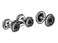Radsatz Vor-/Nachl&auml;ufer DC (3-tlg.)