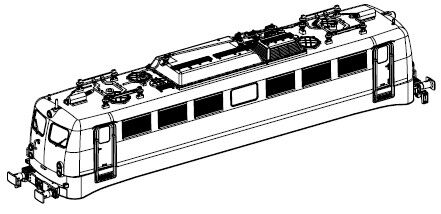 Gehäuse, komplett (o. Stromabnehmer)
