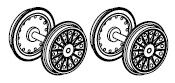 Radsatz m. Zahnrad (2 Stck.) AC