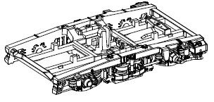 Drehgestell hinten komplett