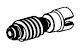 Getriebeschnecke m. Achse