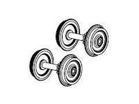 Radsatz mit Haftreifen (2 St&uuml;ck) - DC