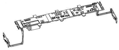 Hauptplatine mit Beleuchtungsplatinen und Kabel