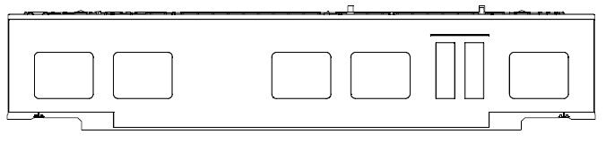 Geh&auml;use Mittelwagen mit Fenster