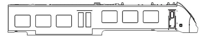 Gehäuse EW m. Pantograph (m. Fenster+Scheinwerfer)