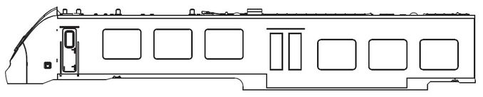 Gehäuse EW m. Pantograph (m. Fenster+Scheinwerfer)