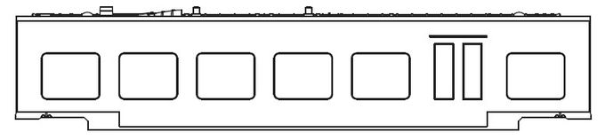 Gehäuse Mittelwagen ohne WC mit Fenster