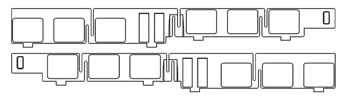 Fensterband EW, m. Panto, rechts + links