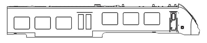 Gehäuse EW m. Pantograph (m. Fenster+Scheinwerfer)