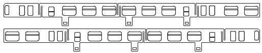 Fenstereinsatz Wagen A rechts+links