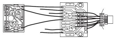 Leiterplatte mit Verkabelung EW B, vst. DC