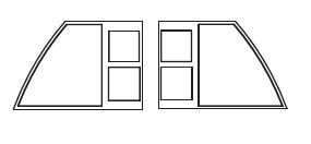 Fenster rechts + links, Führerhaus