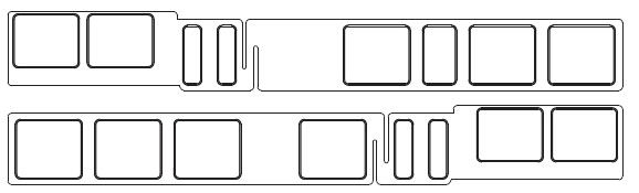 Seitenfenster EW A, rechts + links