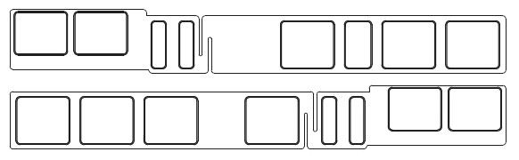 Seitenfenster EW A, rechts + links