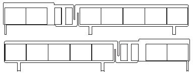 Seitenfenster rechts+links, Endwagen B